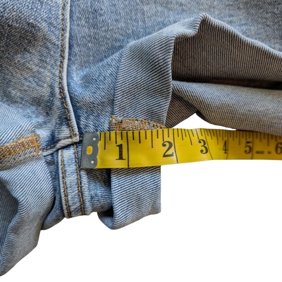 Aritzia Wilfred Free Jovovich Denim Shorts Retro Y2K Womens 6 Jorts Cuffed Blue - Picture 12 of 13